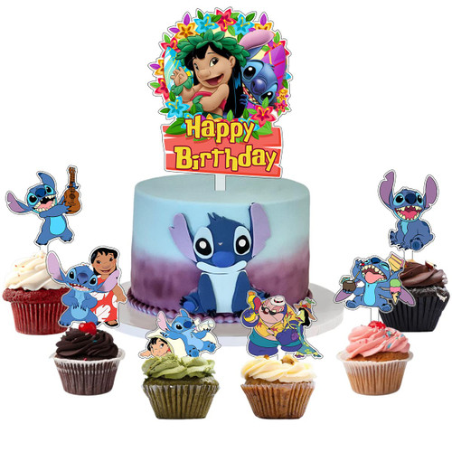 Acrylic Lilo and Stitch Happy Birthday Cake Topper, Lilo Smash Cake Topper, Stitch Party Supplies