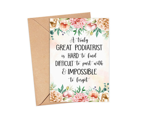 Podiatrist Card - Podiatrist Leaving Card - A Truly Great Podiatrist Is Hard To Find - Farewell Card - Appreciation Card - Retirement Card Podiatrist Card - Podiatrist Leaving Card - A Truly Great Podiatrist Is Hard To Find - Farewell Card - Appreciation Card - Retirement Card
