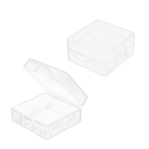 Bettomshin 2Pcs 18350 Battery Case Battery Storage Box Organizer Battery Storage Case Holder for 18350, Transparent