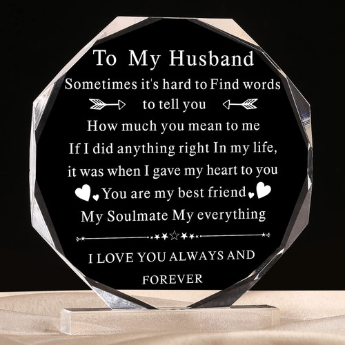 Yulejo To My Man Gift for Him Valentine Anniversary Birthday Gifts Boyfriend I Love You Fiance Husband Keepsake Groom Engagement Wedding Christmas Father's Day (Elegant Style), (AF-Yulejo-2631)