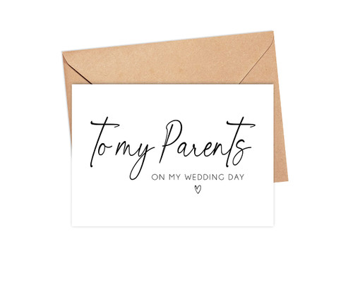 To My Parents Wedding Day Card - Mom And Dad Of The Bride And Groom Gift - Mother And Father Of The Bride Card - Parents Of The Bride Gift
