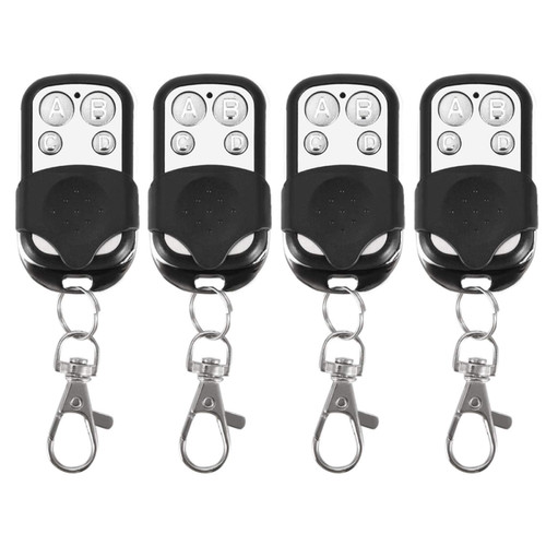 433.92 Mhz Remote for Gate, Remote Control Key Fob, 4pcs 4 Buttons Universal Cloning Wireless Remote Control Key Fob 433mhz for Car Garage Door Gate Skylight