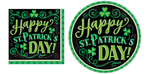 Clover Me Lucky - Happy St. Patrick's Day - Napkins, Plates, Party Bundle for 120 People - Includes 1 Maze Game Activity Card by ClassicVariety