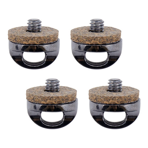 MY MIRONEY 4PCS Camera Neck Strap Screw Holder 1/4" Metal Camera Screws with Washer for Quick Release Wrist Strap Sling, Light Black
