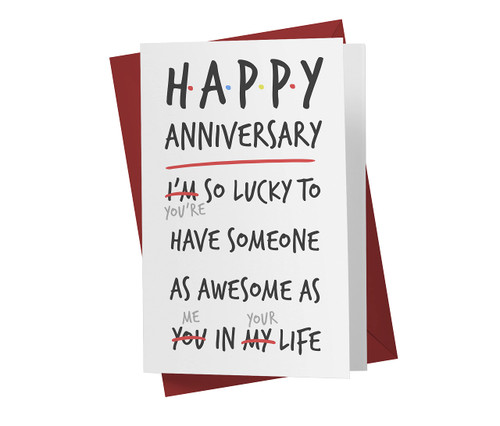 Karto Anniversary Card for Boyfriend - Girlfriend Wife Anniversary Card - Husband Anniversary Card - Couple Anniversary (Happy Anniversary)