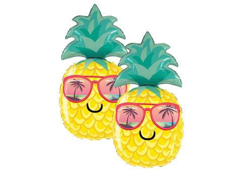 Set of 2 Adorable Summer Pineapple Jumbo 37" Foil Party Balloons Set of 2 Adorable Summer Pineapple Jumbo 37" Foil Party Balloons