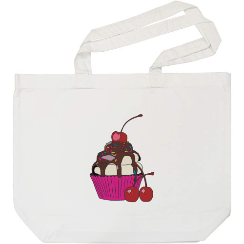 Azeeda 'Cherry Chocolate Cupcake' Tote Shopping Bag for Life (BG00071438)