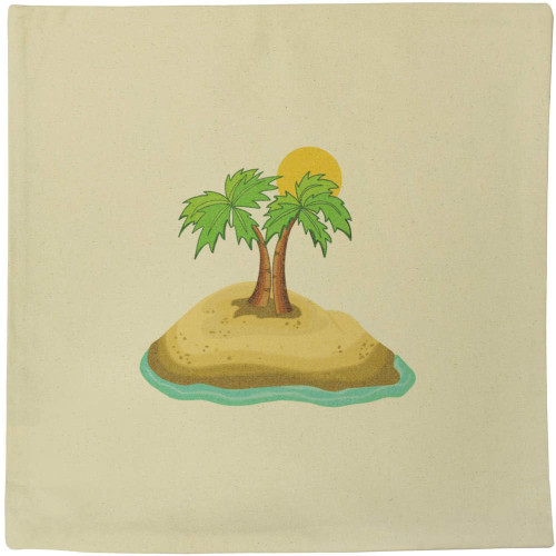 Azeeda 40cm x 40cm 'Desert Island' Canvas Cushion Cover (CV00030049)