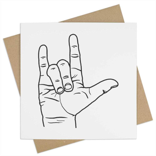 Azeeda 'Sign Language Love' Blank Greeting Card (GC00012378)