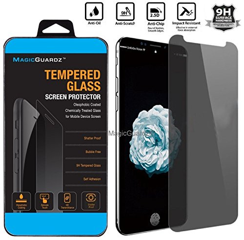 MagicGuardz, Made for Apple 5.8" iPhone X, Privacy Anti-Spy Tempered Glass Screen Protector Shield, Retail Box