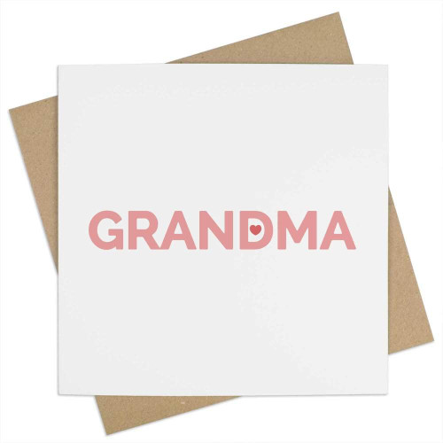 Azeeda 'Grandma Text' Blank Greeting Card (GC00050069)