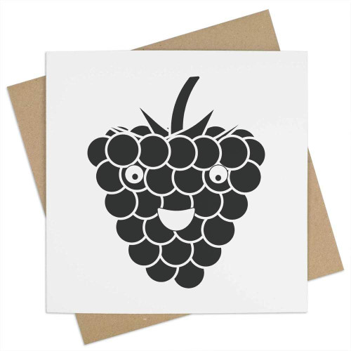 Azeeda 'Cute Blackberry Face' Blank Greeting Card (GC00051115)