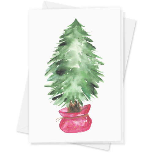 Azeeda Large (A4) 'Christmas tree' Blank Greeting Card (GC00051218)