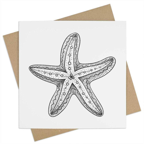 Azeeda 'starfish' Blank Greeting Card (GC00051377)