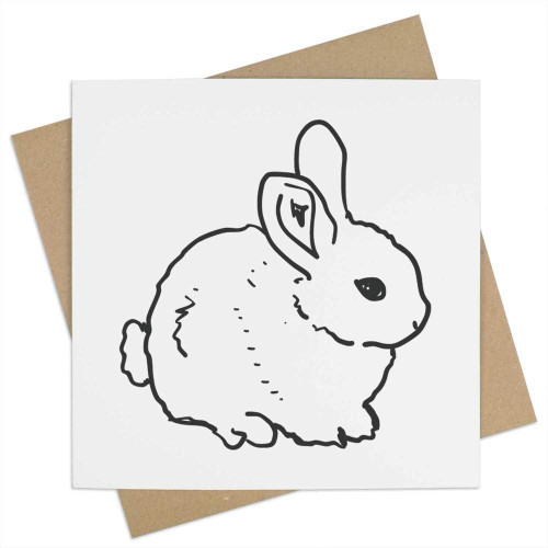 Azeeda 'bunny rabbit' Blank Greeting Card (GC00052501)