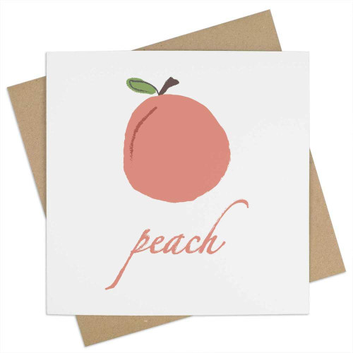 Azeeda 'Peach Fruit Illustration Drawing' Blank Greeting Card (GC00052879)
