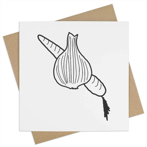 Azeeda 'Onion and carrot' Blank Greeting Card (GC00052905)