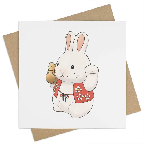 Azeeda 'Lucky Rabbit' Blank Greeting Card (GC00053325)