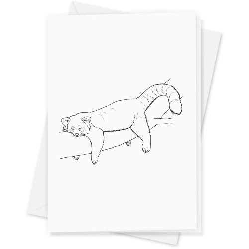 Large (A4) 'Lazy Red Panda' Blank Greeting Card (GC00053328)