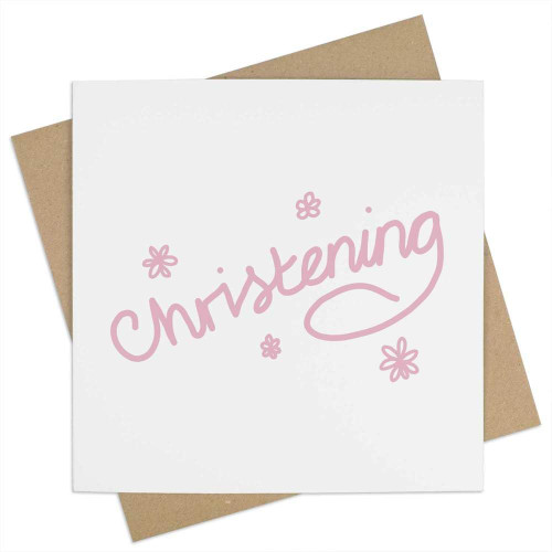 Azeeda 'Christening' Blank Greeting Card (GC00053569)