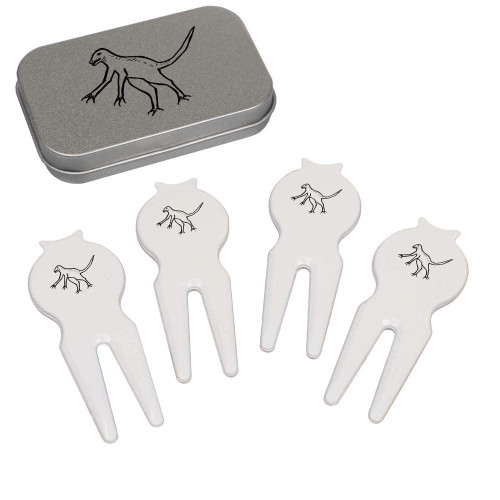 Azeeda 'Dinosaur' Golf Divot Tool/Repair Fork Gift Set (GO00054794)