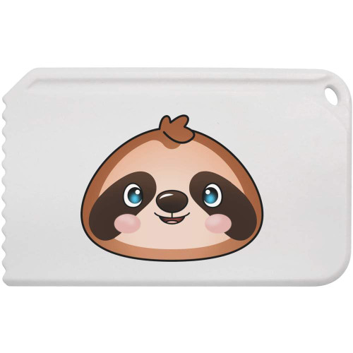 Azeeda 'Happy Sloth Face' Plastic Ice Scraper (IC00031753)