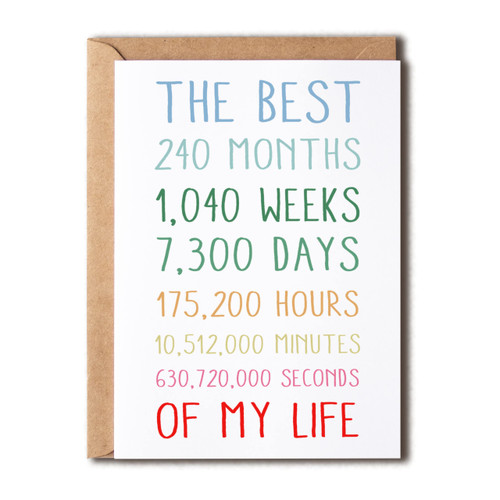 The Best My Life Mug - 20Th Anniversary Card - Sweet 20 Anniversary Card For Him Or Her - The Best 20 Years Of My Life - Anniversary Card For Husband - Wife The Best My Life Mug - 20Th Anniversary Card - Sweet 20 Anniversary Card For Him Or Her - The Best 20 Years Of My Life - Anniversary Card For Husband - Wife
