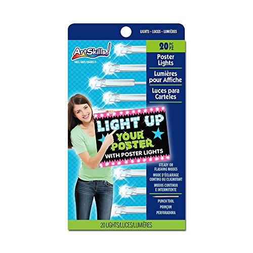 ArtSkills Poster Board Lights, One String Contains 20 White Lights, 1-Count (PA-2095)