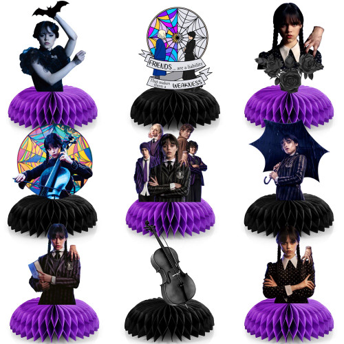9PCS Themed Party Supplies Decorations, Honeycomb Centerpieces Table Decorations, 3D Double Sided Birthday Cake Toppers Party Favors for Kids Boys Girls 9PCS Themed Party Supplies Decorations, Honeycomb Centerpieces Table Decorations, 3D Double Sided Birthday Cake Toppers Party Favors for Kids Boys Girls