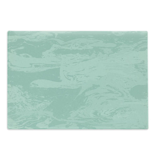 Ambesonne Marble Print Cutting Board, Pastel Abstract Natural Stone Inspired Illustration of Forms, Decorative Tempered Glass Cutting and Serving Board, Large Size, Seafoam Almond Green