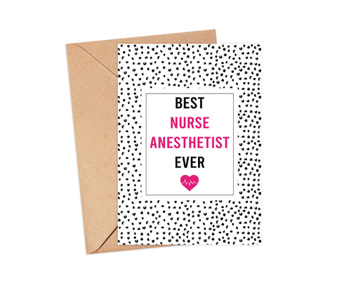 Best Nurse Anesthetist Ever Card - Nurse Anesthetist Card - Thank You Card For Nurse Anesthetist Best Nurse Anesthetist Ever Card - Nurse Anesthetist Card - Thank You Card For Nurse Anesthetist