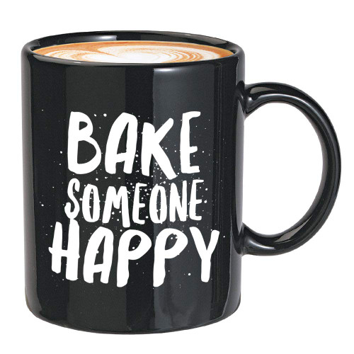 Bubble Hugs Baker Mug Coffee Mug 11 Oz Black - Bake Someone Happy - Novelty Idea for Bakers Pastry Chef Cake Baker Decorators Bakery Owners Foodies Cooking Lovers