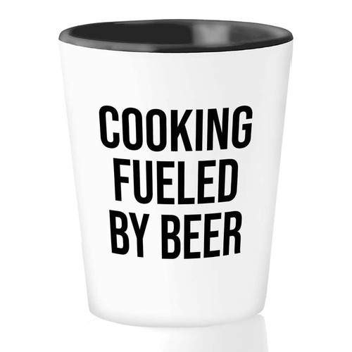 Flairy Land Hobby Beer Lover Shot Glass 1.5oz - cooking fueled by beer - Culinary Gift Cooks Kitchen Cooking Guru Restaurant Cuisine Waiter Cooker Flairy Land Hobby Beer Lover Shot Glass 1.5oz - cooking fueled by beer - Culinary Gift Cooks Kitchen Cooking Guru Restaurant Cuisine Waiter Cooker