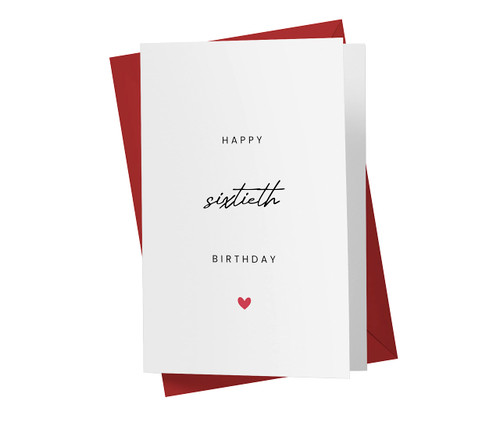 Karto 60th Birthday Card for Him Her - 60th Anniversary Card - 60 Years Old Birthday Card For Brother Sister Friend - Happy 60th Birthday Card for Men Women Cursive