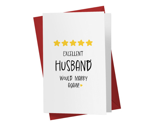 Karto Sweet Birthday Card For Husband, Happy Birthday Card For Him, Large 5.5 x 8.5 Greeting Card, Birthday Cards For Husband - Excellent Husband Karto Sweet Birthday Card For Husband, Happy Birthday Card For Him, Large 5.5 x 8.5 Greeting Card, Birthday Cards For Husband - Excellent Husband