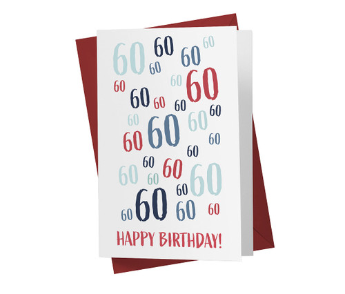 60th Birthday Card - Just A Number 60th Anniversary Card For Brother, Sister, Dad, Mom, Boyfriend, Grilfriend - 60 Years Old Birthday Card - Happy 60th Birthday Card - With Envelope 60th Birthday Card - Just A Number 60th Anniversary Card For Brother, Sister, Dad, Mom, Boyfriend, Grilfriend - 60 Years Old Birthday Card - Happy 60th Birthday Card - With Envelope