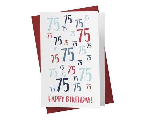 75th Birthday Card - Just A Number 75th Anniversary Card For Brother, Sister, Dad, Mom, Boyfriend, Grilfriend - 75 Years Old Birthday Card - Happy 75th Birthday Card - With Envelope 75th Birthday Card - Just A Number 75th Anniversary Card For Brother, Sister, Dad, Mom, Boyfriend, Grilfriend - 75 Years Old Birthday Card - Happy 75th Birthday Card - With Envelope