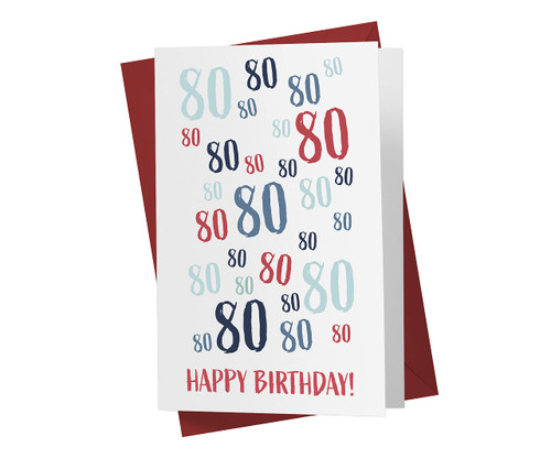 80th Birthday Card - Just A Number 80th Anniversary Card For Brother, Sister, Dad, Mom, Boyfriend, Grilfriend - 80 Years Old Birthday Card - Happy 80th Birthday Card - With Envelope 80th Birthday Card - Just A Number 80th Anniversary Card For Brother, Sister, Dad, Mom, Boyfriend, Grilfriend - 80 Years Old Birthday Card - Happy 80th Birthday Card - With Envelope