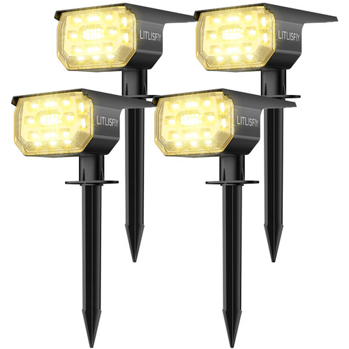 LITLISFlY Solar Spot Lights Outdoor Landscape Spotlights, 50 LEDs Solar Powered Outdoor Lights Auto On/Off with 3 Modes, IP67 Waterproof 2in1 Solar Outdoor Lights for Garden Yard Driveway Pathway LITLISFlY Solar Spot Lights Outdoor Landscape Spotlights, 50 LEDs Solar Powered Outdoor Lights Auto On/Off with 3 Modes, IP67 Waterproof 2in1 Solar Outdoor Lights for Garden Yard Driveway Pathway