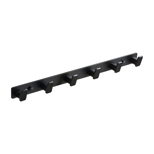 Coat Hook Wall Rack Hanger - Black Coat Rack with 6 Hooks Wall Hooks for Hanging Hat Key Bag Towel Wall Mount Coat Holder