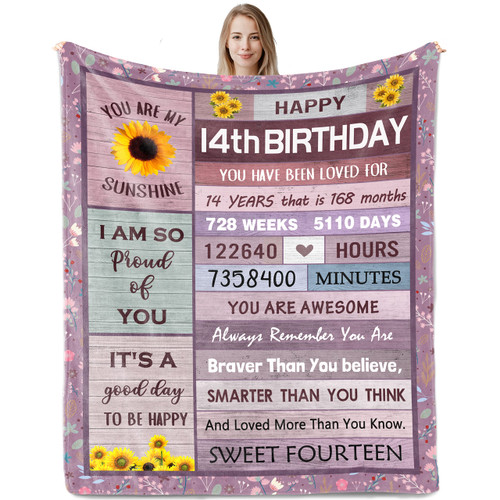 Gifts for 14 Year Old Girl, Birthday Gifts for 14 Year Old Girl, 14 Year Old Girl Gift Ideas, 14th Birthday Decorations, Birthday Gifts for Teen Girls 14, Best 14th Birthday Gifts Blanket 50"x60" Gifts for 14 Year Old Girl, Birthday Gifts for 14 Year Old Girl, 14 Year Old Girl Gift Ideas, 14th Birthday Decorations, Birthday Gifts for Teen Girls 14, Best 14th Birthday Gifts Blanket 50"x60"