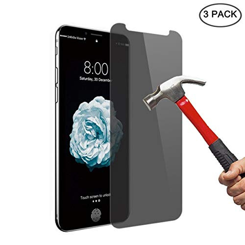 [3 Pack] EVERMARKET Premium Privacy Anti-Spy 9H-Hardness Anti-Scratch Case-Friendly Tempered Glass Screen Protector for Apple iPhone Series (iPhone XR 6.1'')