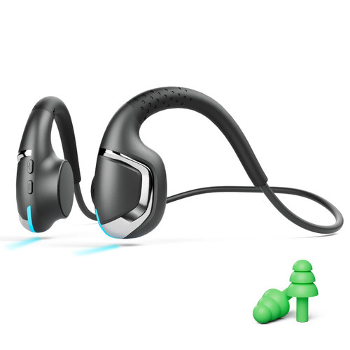 Qaekie Bone Conduction Headphones - 10hrs Playtime Bluetooth 5.3 Open Ear Headphones with Mic, Bone Headphones for Workout,Hiking,Cycling,Driving,Sweatproof Sport Wireless Earphones with Running Light Qaekie Bone Conduction Headphones - 10hrs Playtime Bluetooth 5.3 Open Ear Headphones with Mic, Bone Headphones for Workout,Hiking,Cycling,Driving,Sweatproof Sport Wireless Earphones with Running Light