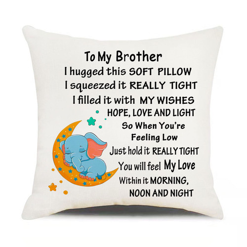 Hardeson Brother Gifts to My Brother Throw Pillow Cover Cushion Cover Pillowcase Brother Gifts from Sister Brother for Birthday Christmas Graduation Gifts (Brother) Hardeson Brother Gifts to My Brother Throw Pillow Cover Cushion Cover Pillowcase Brother Gifts from Sister Brother for Birthday Christmas Graduation Gifts (Brother)