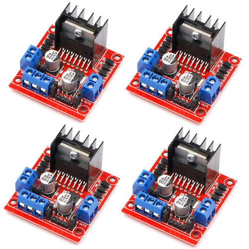 BAEASU 4-Pack L298N Motor Driver, Controller Board Module Stepper Motor DC Dual H-Bridge for Arduino Smart Car Power UNO MEGA R3 Mega2560