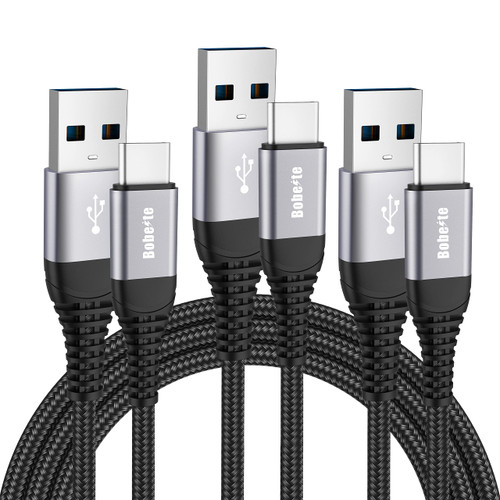 USB Type C Cable 3pack (3.3ft/6.6ft/10ft) Nylon Braided USB C Cable Fast Charging Charger Cord Compatible with Samsung Galaxy A10e A20 A50 A51 A71,S22 S21 S20 S10 S9 S8 Plus,Note 20 10 9 8,Moto G7 G8