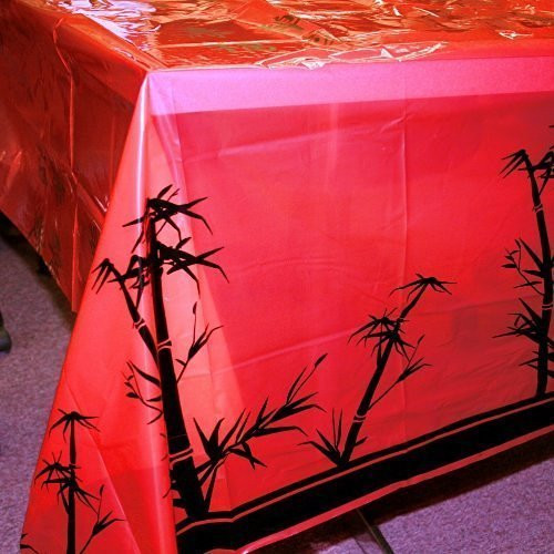 Fun Express - Chinese New Year Tablecover, 54" x 108", Plastic (2-Pack)