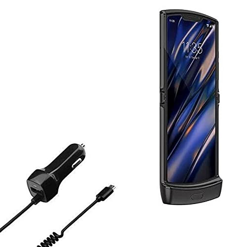 BoxWave Car Charger Compatible with Motorola Razr (2019) - Car Charger Plus, Car Charger Extra USB Port with Integrated Cable for Motorola Razr (2019) - Black BoxWave Car Charger Compatible with Motorola Razr (2019) - Car Charger Plus, Car Charger Extra USB Port with Integrated Cable for Motorola Razr (2019) - Black