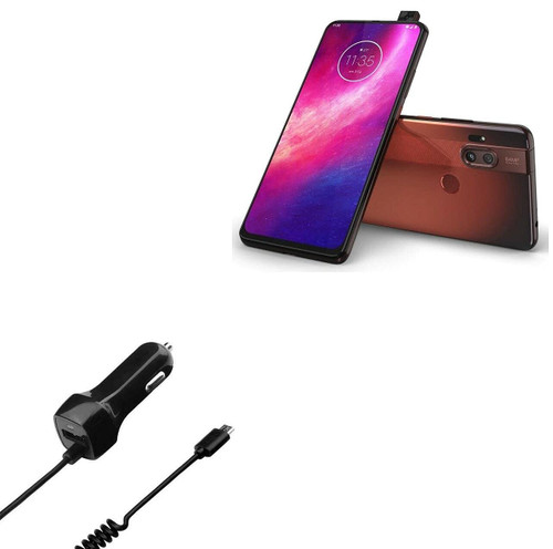 BoxWave Car Charger Compatible with Motorola One Hyper - Car Charger Plus, Car Charger Extra USB Port with Integrated Cable for Motorola One Hyper - Black BoxWave Car Charger Compatible with Motorola One Hyper - Car Charger Plus, Car Charger Extra USB Port with Integrated Cable for Motorola One Hyper - Black