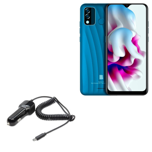 BoxWave Car Charger Compatible with BLU C7X - Car Charger Plus, Car Charger Extra USB Port with Integrated Cable for BLU C7X - Black BoxWave Car Charger Compatible with BLU C7X - Car Charger Plus, Car Charger Extra USB Port with Integrated Cable for BLU C7X - Black